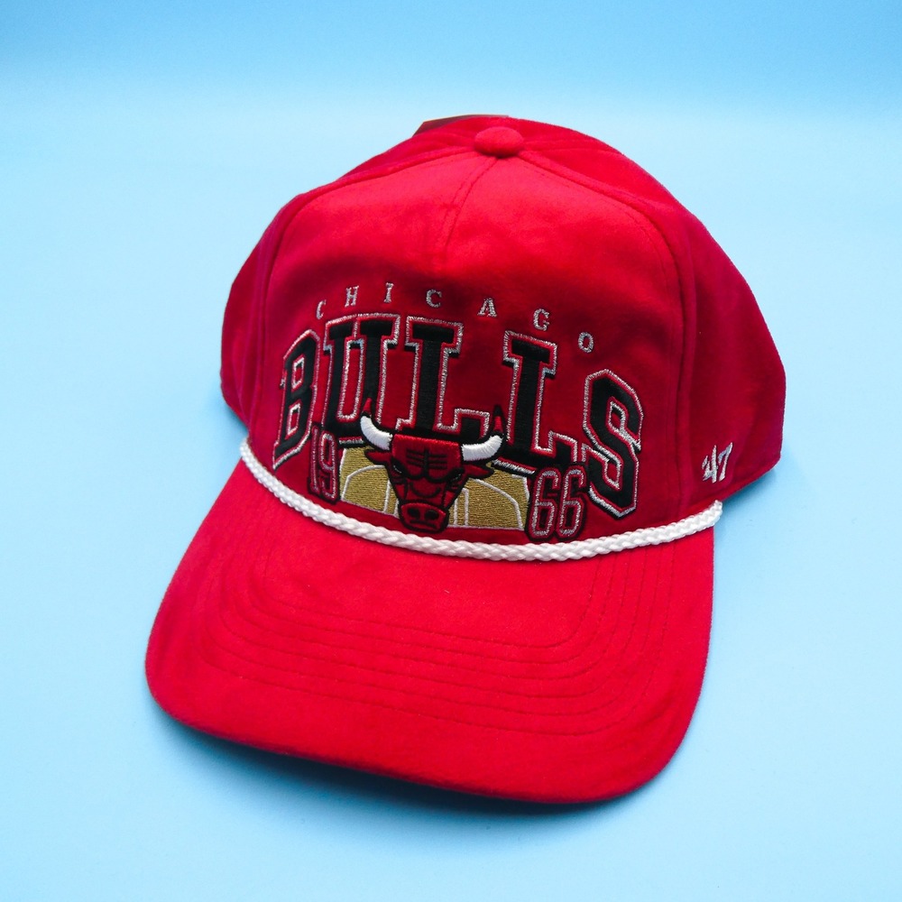 '47 Brand Cap Womens One‎ Size Chicago Bulls Red Rope Snapback Hat Polyester